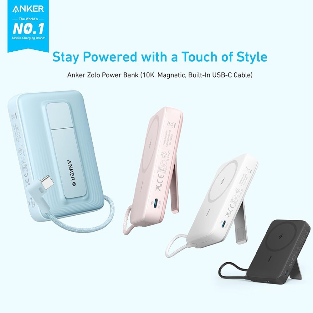 Anker Power Bank(10000mAh)USB-C ホワイト　新品 Amazon.com: ANKER Magnetic Power Bank 10,000mAh, Wireless