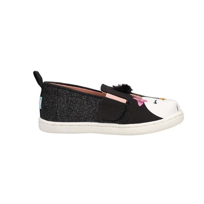 

TOMS Alpargata Twin Gore Черные слипоны на плоской подошве для девочек в стиле кэжуал 10016860T, Черный, TOMS Alpargata Twin Gore Slip On Toddler