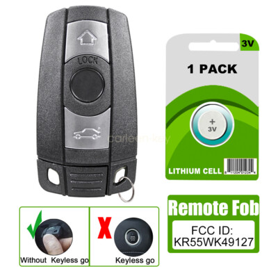 Remote Key Fob For BMW 1 3 5 6 Series E90 E91 E92 E60 KR55WK49123 KR55WK49127