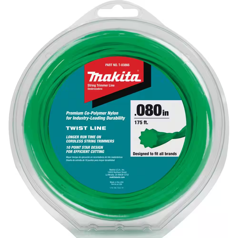 Makita String Trimmer Line Premium Co Polymer Nylon 10 Point Star Professional