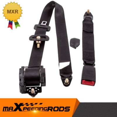 Universal Adjustable Retractable Car Seat Belt 3 Point Safety Belt Harness