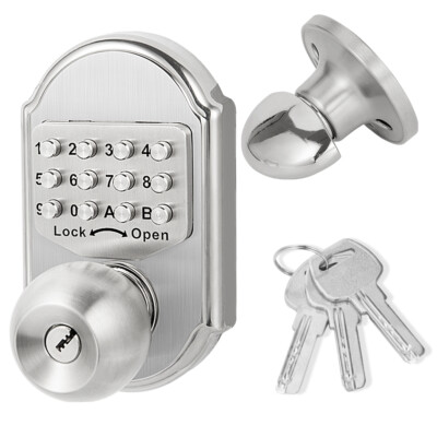 Mechanical Keypad Deadbolt Keyless Entry Door Lock with Handle  knob Reversible