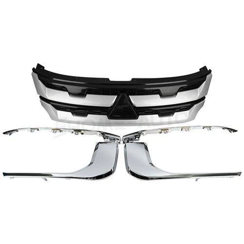 Front Grille Bumper Molding Trim Set For Mitsubishi Outlander Sport 2020-2022