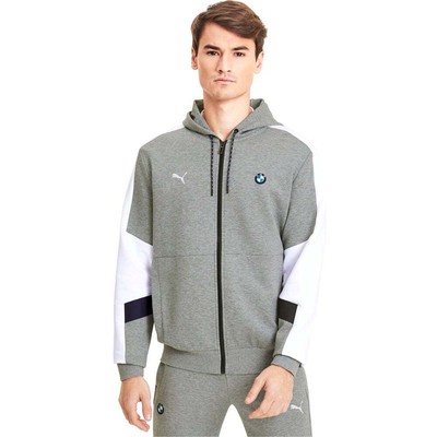 

Puma Bmw Motorsport Full Zip Толстовка мужская серая повседневная спортивная верхняя одежда 5960, Grey, Puma Bmw Motorsport Full Zip Sweatshirt