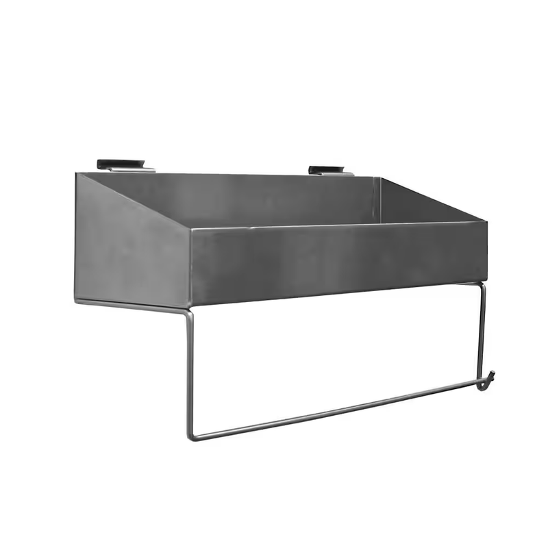 Proslat Slatwall Shelf Paper Towel Holder Steel Garage Storage Organizer Black