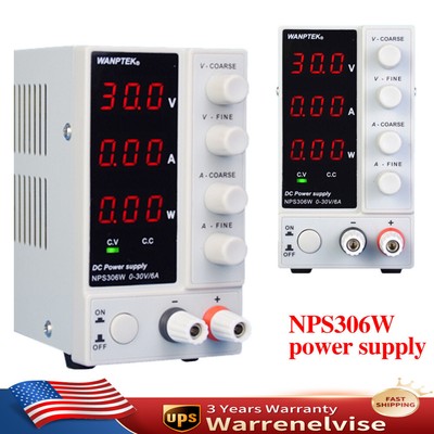 NPS306W Adjustable Lab DC Bench Power Supply Variable Digital 0-30V 60Hz