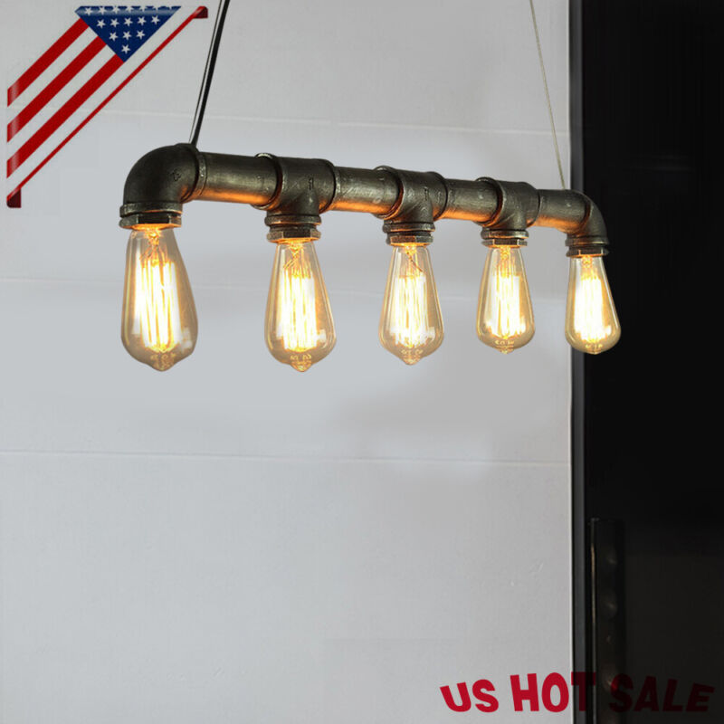 Retro Edison Loft Diy Industrial Lamp Fixture Hanging Ceiling Light Pendant E27