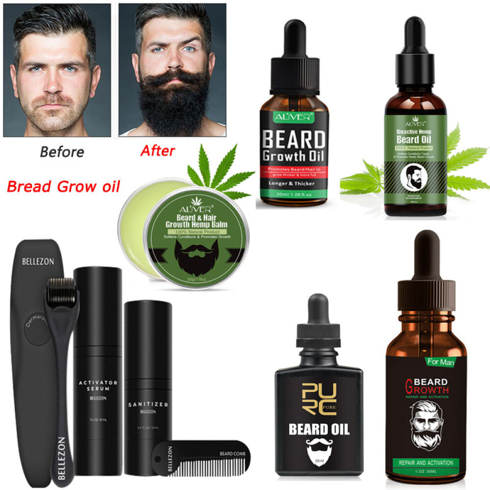 Mens Beard Growth Oil Facial Hair Growth Care Product Mustache