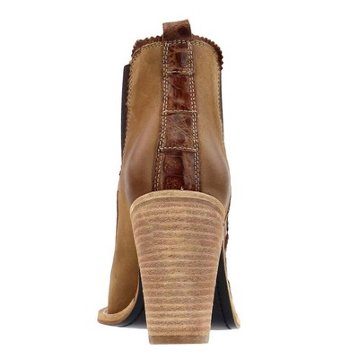 

Lucchese Beth Crocodile Pointed Toe Chelsea Boots Womens Brown Casual Boots BL, Коричневый, Lucchese Beth Crocodile Pointed Toe Chelsea Booties