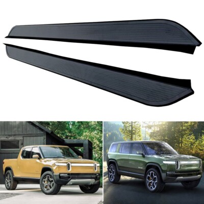 2pcs Nerf Bar Running Boards Side Step Fits for Rivian R1T RIS 2022 2023 2024