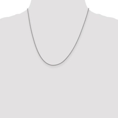 Pre-owned Superdealsforeverything Real 14kt White Gold 1mm Diamond Cut Quadra Wheat Chain; 20 Inch; Lobster Clasp