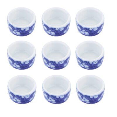 9 Pcs Spider Micro Ceramic Water Bowl Hermit Crab Mini Dish for Spider Tarant...