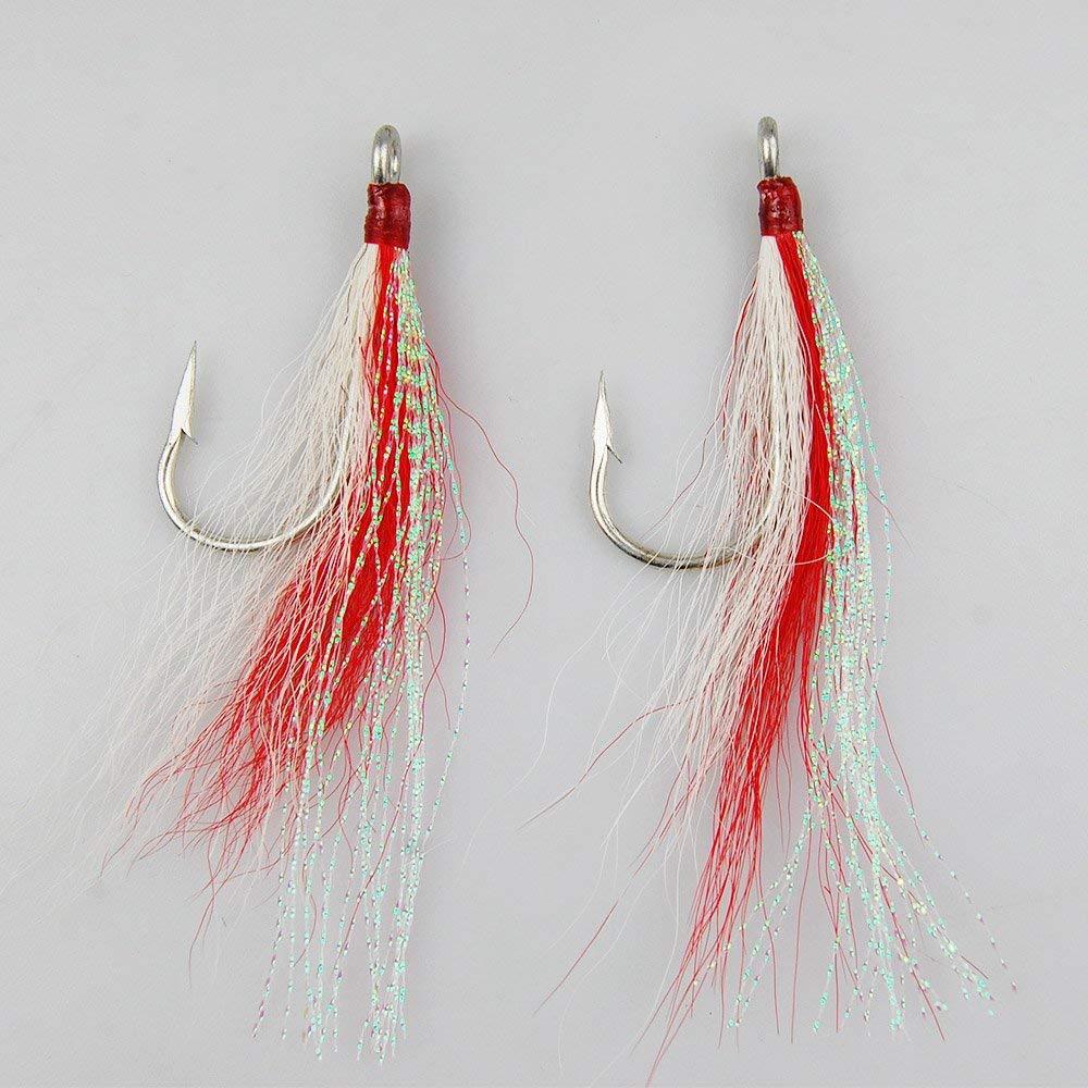 Bucktail Teasers Fishing Hook Saltwater Fishing Plugs Lures Buck Tail