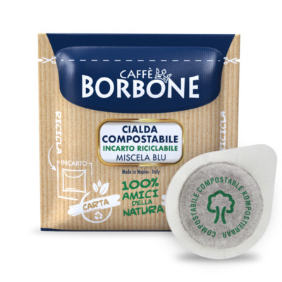 100 Cialde In carta Ese 44 mm. Caffè Borbone Miscela Blu Scadenza 30 Marzo '26
