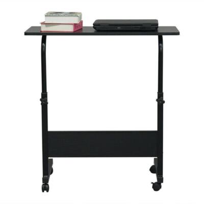 Portable Rolling Laptop Stand Desk Wood Laptop Tray Sofa Bed Table w/ Wheel