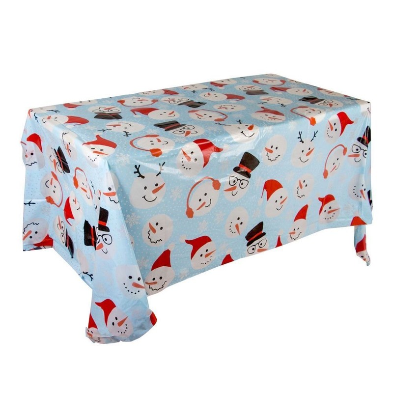 Bronzing Christmas Tablecloth Snowman Snowflake Table Cover  Christmas