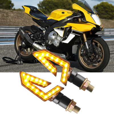 2Pcs For Yamaha YZF-R1 R3 R6 R125 FZ07 Motorcycle LED Turn Signal Blinker Lights