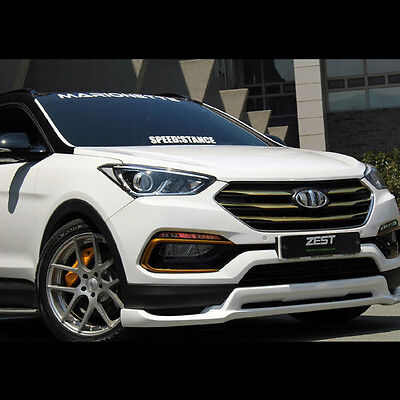 Front+Rear Lip Body kit Parts Unpainted For Hyundai Santa Fe Sports 2016~2017