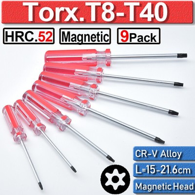 Magnetic Security Torx Screwdriver  T8 T9 T10 T15 T20 T25 T30 Repair Tools US