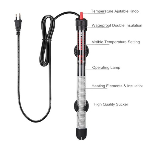 Aquarium Water Heater 100W 200W 300W Submersible Fish Tank Thermostat Heating