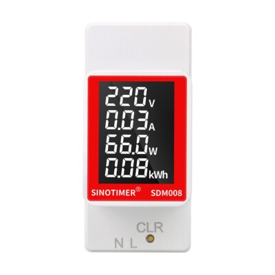 AC 50V~300V Din Rail Electricity Digital Power Energy Watt Voltmeter Ammeter