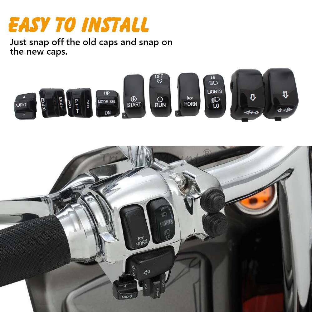 Handle Bar Control Switch Housing Caps For Harley Touring FLHTCU/ FLHTK 1996-13