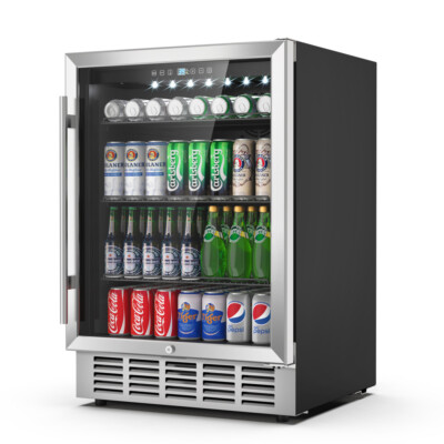 24' Inch Freestanding Beverage Cooler Built-in Wine Refrigerators Wine Fridges