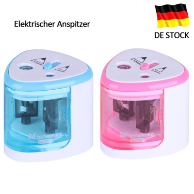 Spitzmaschine Elektrischer Spitzer Elektrisch Bleistift 2 Holes Anspitzer Rosa