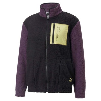 

Puma Poke X Sherpa Full Zip Jacket Мужская черная повседневная спортивная верхняя одежда 53655101, Черный, Puma Poke X Sherpa Full Zip Jacket