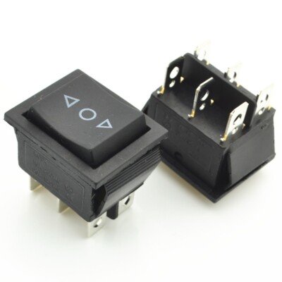 2x Momentary Rocker Switches 6-Pin DPDT Hoist Winch UP/DOWN 12V DC AC 16A/250V