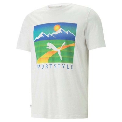

Футболка Puma Outdoor Cat с круглым вырезом и короткими рукавами, мужские белые повседневные топы 6, Белый, Puma Outdoor Cat Graphic Crew Neck Short Sleeve T-Shirt