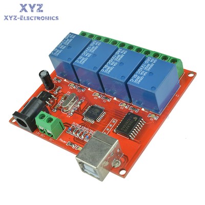 5V/12V USB Relay 1/2/4/8CH Programmable Computer Control Relay For Smart Home US