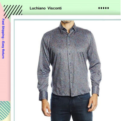 Luchiano Visconti Mutli color Button Down Shirt, Size M