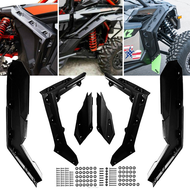 Front & Rear Extended Fender Flares For Can Am Maverick X3 R 20172021