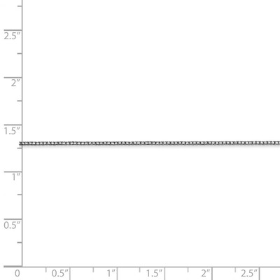 0.9mm, 10k White Gold, Box Chain Anklet, 9 Inch