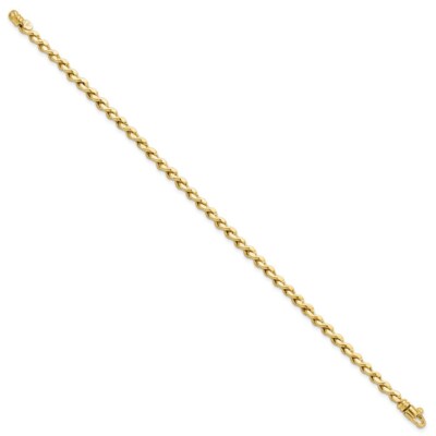 Pre-owned Superdealsforeverything Real 14kt Yellow Gold Polished Fancy Twisted Link Chain Bracelet; 7.5 Inch
