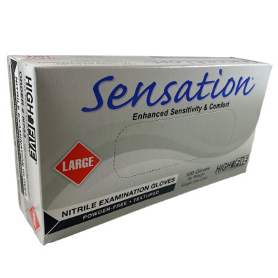 High Five N733 Powder Free Large Nitrile Examination Gloves (Box of 100)