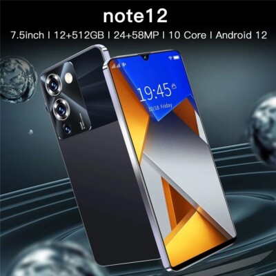 New Unlocked  5g 12 Pro Cell Phone Android Smartphone New 2