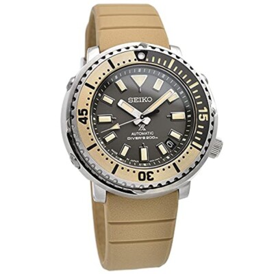 Pre-owned Seiko Prospex Diver Scuba Street Sbdy089 Brown Beige Automatic