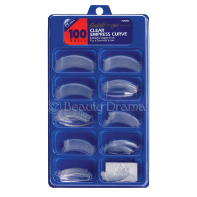 Gold Finger Empress Curve 100 Nail Tips, Extreme Upper Arch