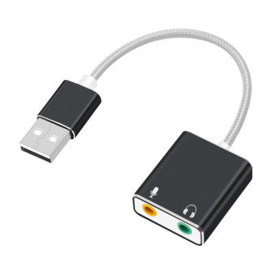 USB External Virtual 7.1 Channel Audio Sound Card Adapter for PC Laptop Computer