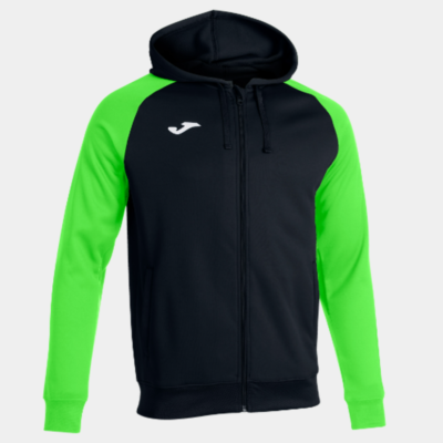 Joma Academy IV Full Zip Hoodie - Black/Fluor Green