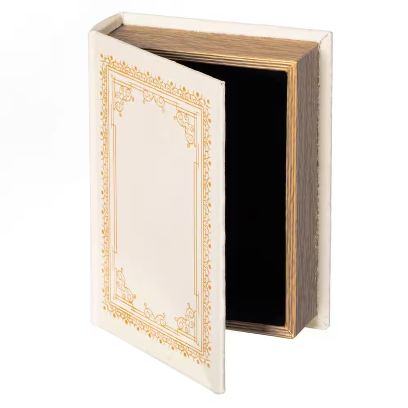 Decorative Faux Book Storage Box Vintage Antique Hidden Jewelry Keepsake 9 inch