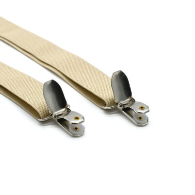 Clips Suspenders 4 Clips Elastic Adjustable Braces Mens Womens Unisex Clip-on