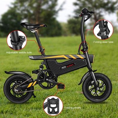 Ziyoujiguang T18 Pieghevole Portatile Bicicletta Elettrica Alluminio Bike E3N6