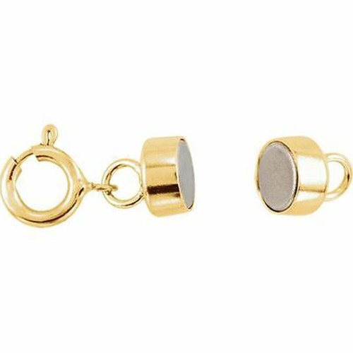 1 - SOLID 14k Yellow Gold and 2 - .925 Sterling Silver Magnetic Necklace Clasps