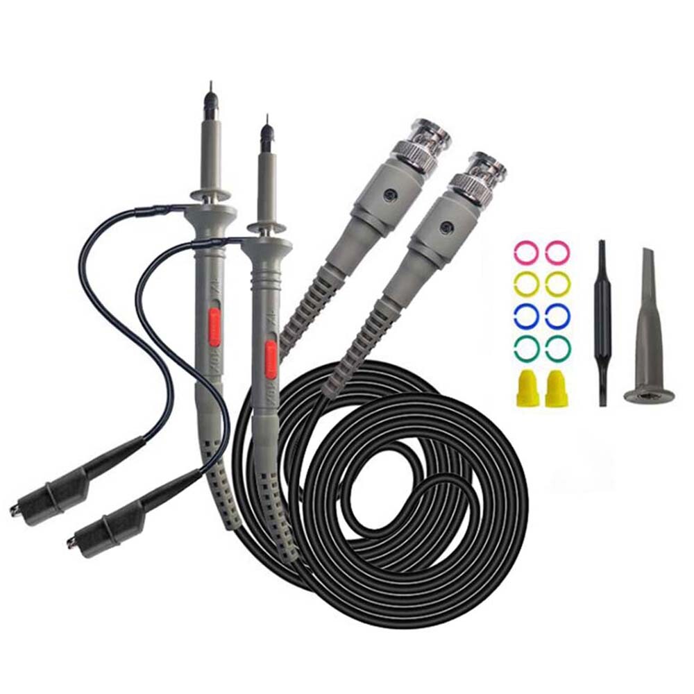 2-Pack P6020 20MHz Oscilloscope Clip Probes with Accessories Kit 1X 10X