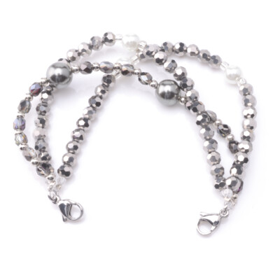  Medical ID Triple Strand Beaded Interchangeable Bracelet - 6 Sizes!