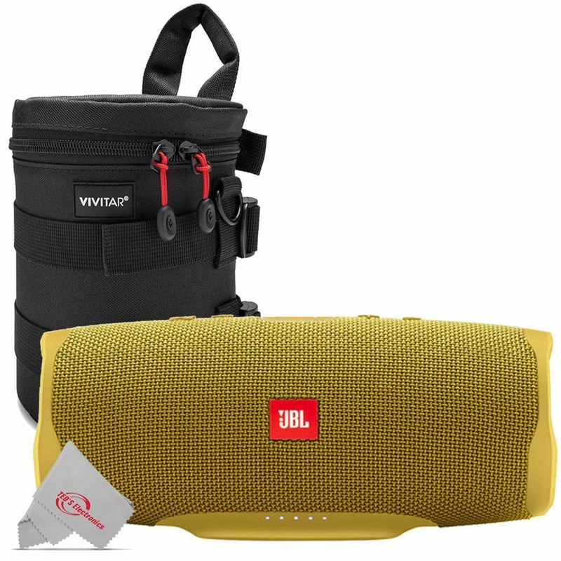 JBL Charge 4 Waterproof Portable Bluetooth Speaker Yellow with Case
