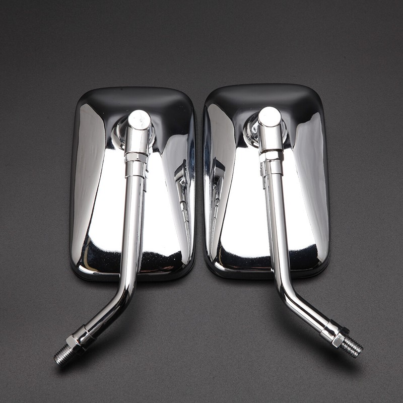 Chrome Rectangle Motorcycle Side Mirrors For Honda Magna 250